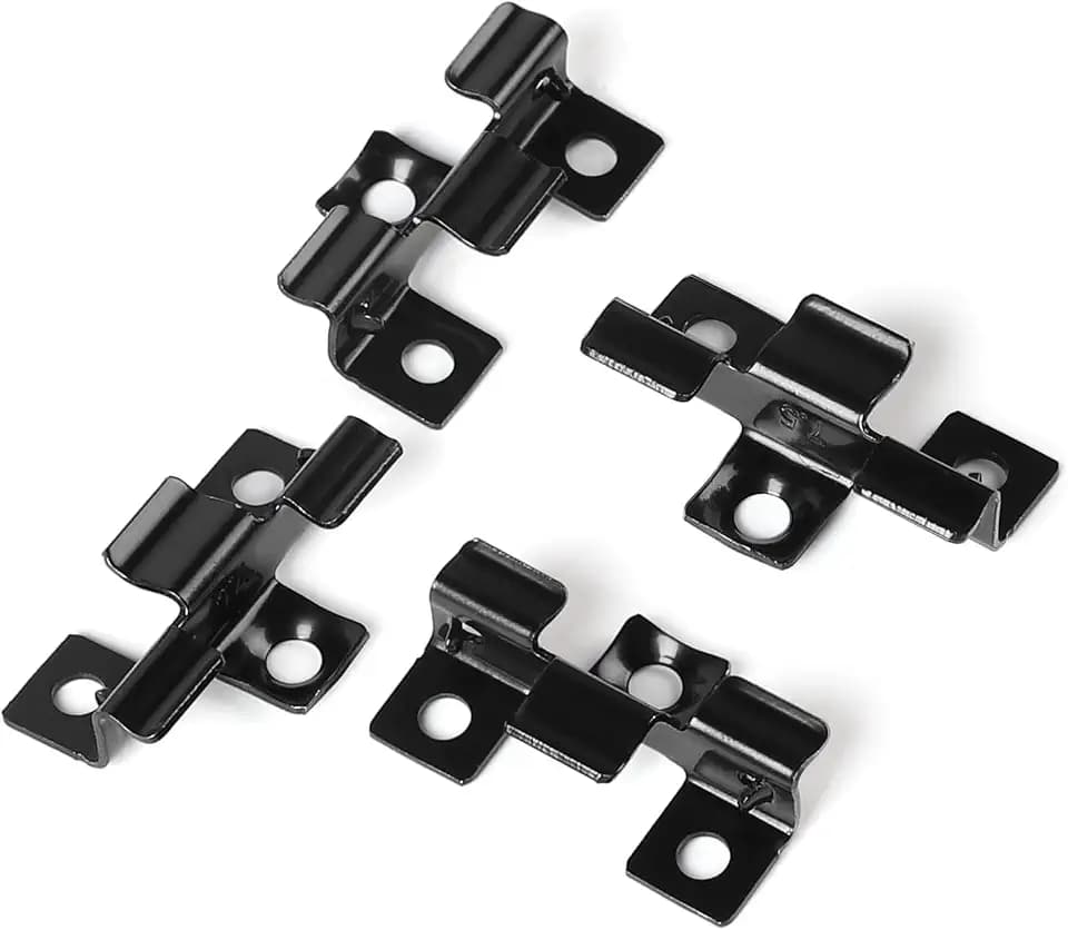 100x WPC Fliesen Clips 7,5 mm Dielen Befestigungsclips, Schwarz