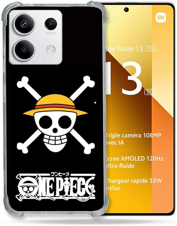 Verstärkte Schutzhülle für Xiaomi Redmi Note 13 5G Manga One Piece Totenkopf