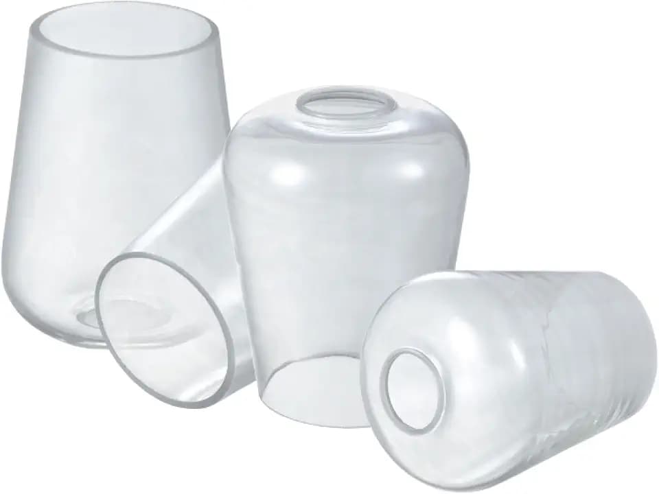 Aspen Creative 23655-60-4,Clear Wine Cup Glass Shade For Lighting Fixture.Size:4-3/4"D x 6-1/8"H,Center Hole:43mm. Set of 4.