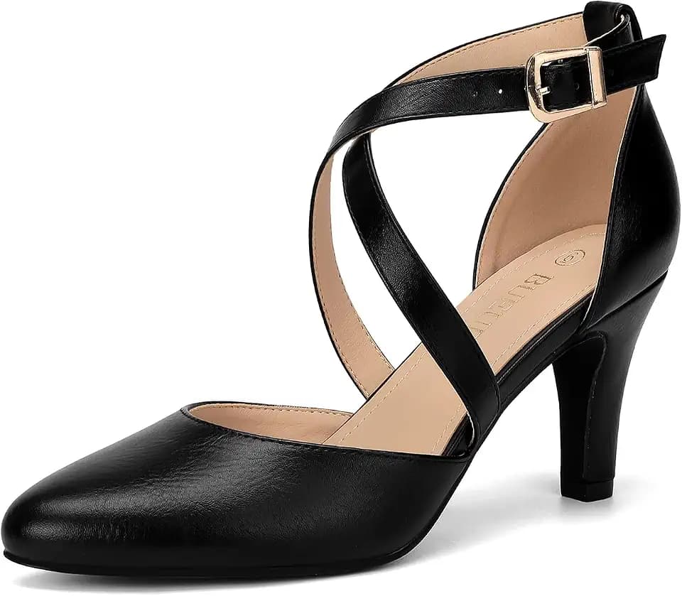 Women's 3In Closed Toe Heel Pumps Dress Shoes for Women