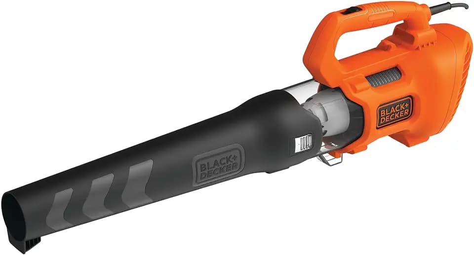 BLACK+DECKER Elektro-Axial-Laubgebläse BEBL184-QS (1.850W, Laubbläser mit hoher Blasgeschwindigkeit von 190 Km/H, Luftvolumen 765 m³/H, integrierter Laubkratzer)