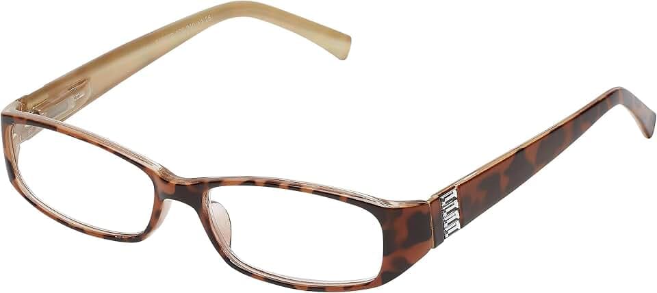 SAV Eyewear (Select-A-Vision) Victoria Klein Crystals Fashion Rectangular Reading Glasses 9092R Demi, 1.50