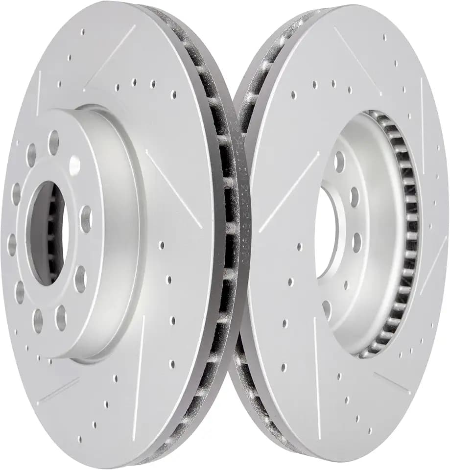 SCITOO Front Brake Rotors 2x Drilled & Slotted Brakes Rotor:34303