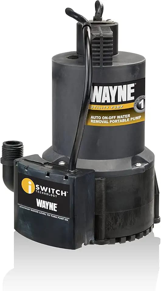 WAYNE EEAUP250 1/4 HP Reinforced Thermoplastic Submersible Multi-Use Pump, Black