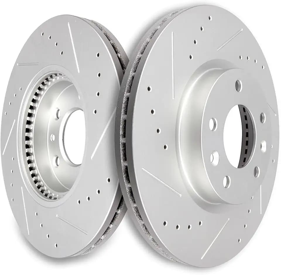 SCITOO Front Brake Rotors 2x Drilled & Slotted Brakes Rotors:54142