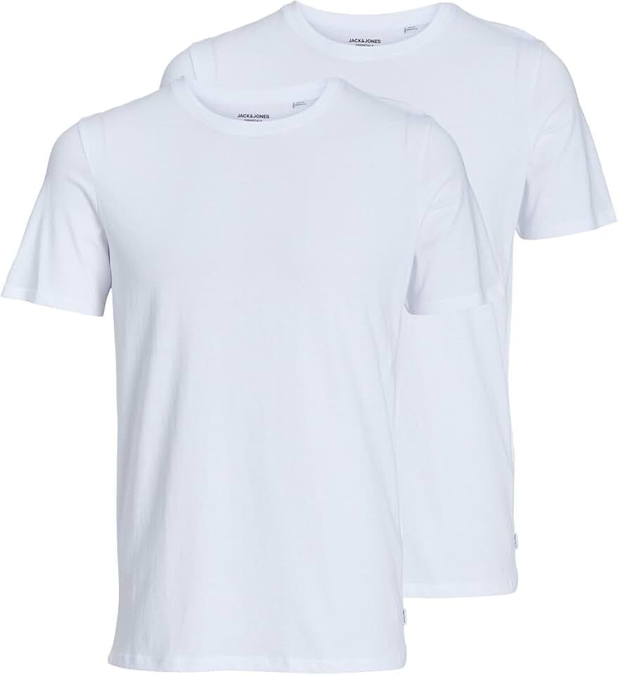 JACK & JONES Male T-Shirt 2er-Pack Einfarbig T-Shirt