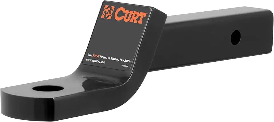CURT 45312 Class 4 Trailer Hitch Ball Mount, Fits 2-Inch Receiver, 12,000 lbs. GTW, 1-1/4-Inch Ball Hole, 2-Inch Drop, 1-Inch Rise