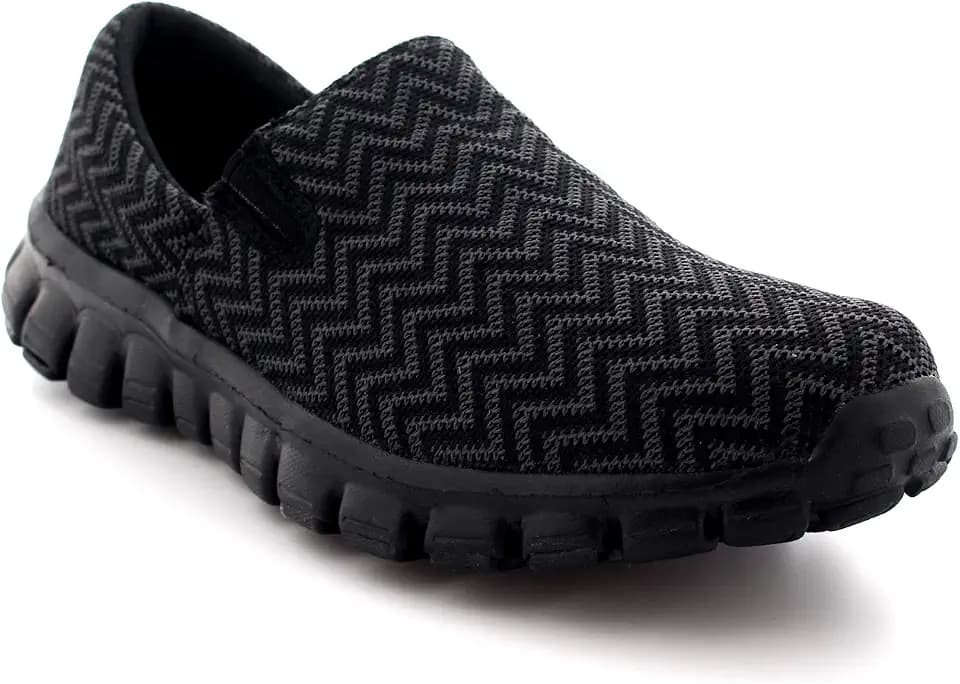 Womens Walking Super Lightweight Gym Sports Running Shoes Shock Absorbing Trainers - Black - UK6/EU39 - BS0062