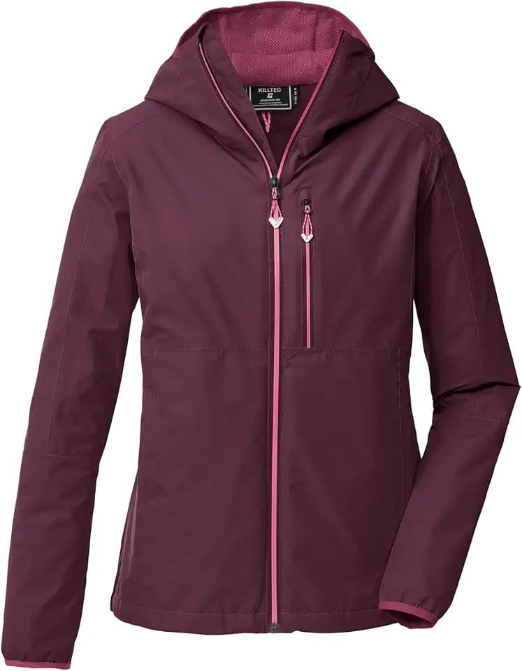 killtec Damen Kos 73 Wmn Jckt Funktionsjacke/Regenjacke wasserdicht mit Kapuze, packbar (1er Pack)