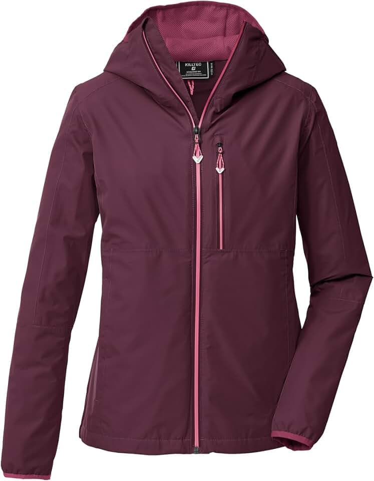 Killtec Damen Kos 73 Wmn Jckt Funktionsjacke/Regenjacke wasserdicht mit Kapuze, packbar