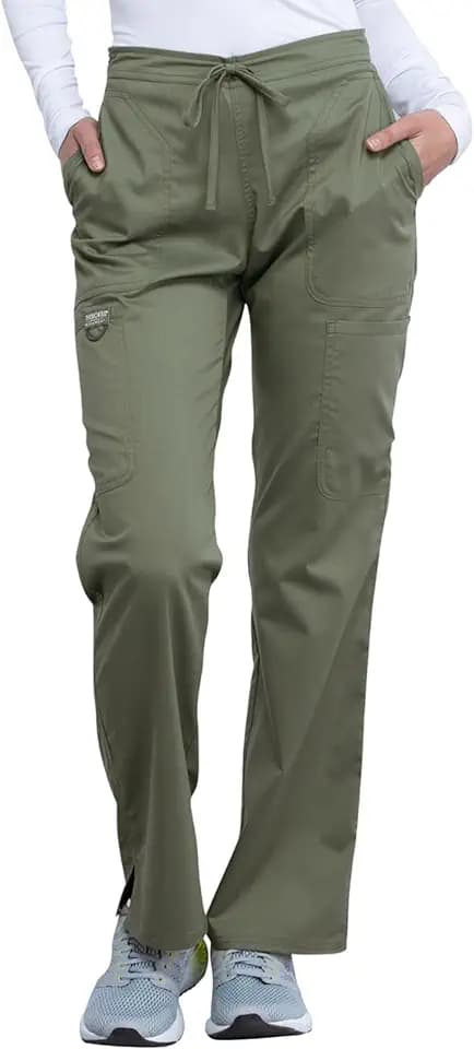 Workwear Revolution Women Scrubs Pant Mid Rise Moderate Flare Drawstring WW120