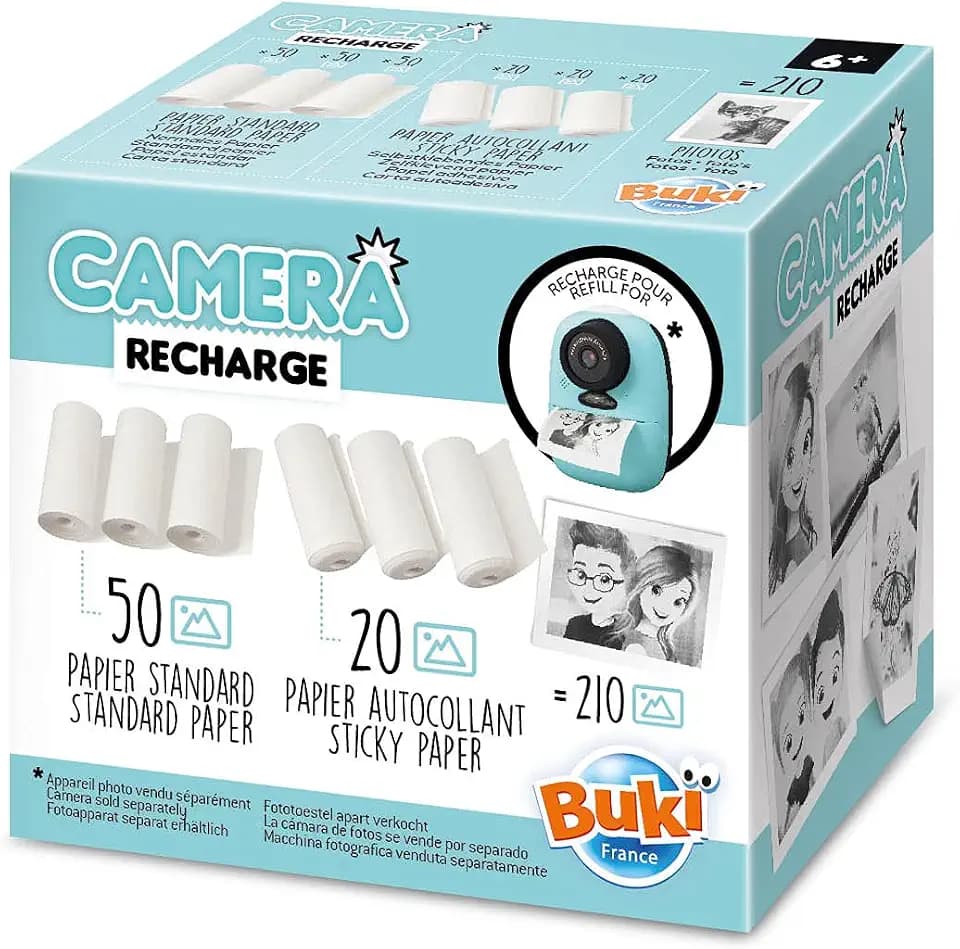 BUKI France PV08 Sofortbild-Druck-Kamera-Nachfüllpack, weiß