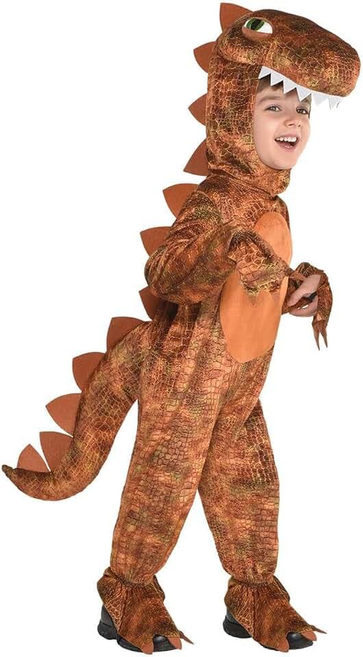 (PKT) (9904747) Child T-Rex Hooded Jumpsuit Costume (4-6yr)