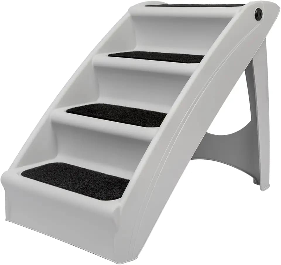 PetSafe CozyUp Folding Dog Stairs, 20 in Tall, Gray