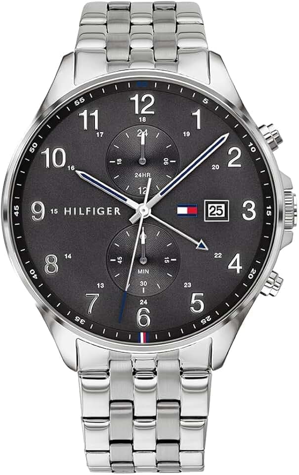 Tommy Hilfiger Multi Zifferblatt Quarz Uhr für Herren Edelstahlarmband