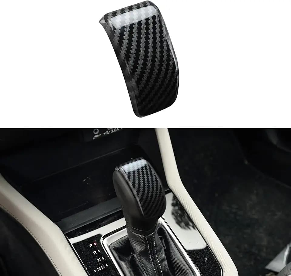 INTGET Gear Shift Knob Cover for 2025 Subaru Forester Accessories Carbon Fiber Center Console Gear Knob Protector for 2025 Subaru Forester Hybrid Accessories (Gear Shift Knob Cover)