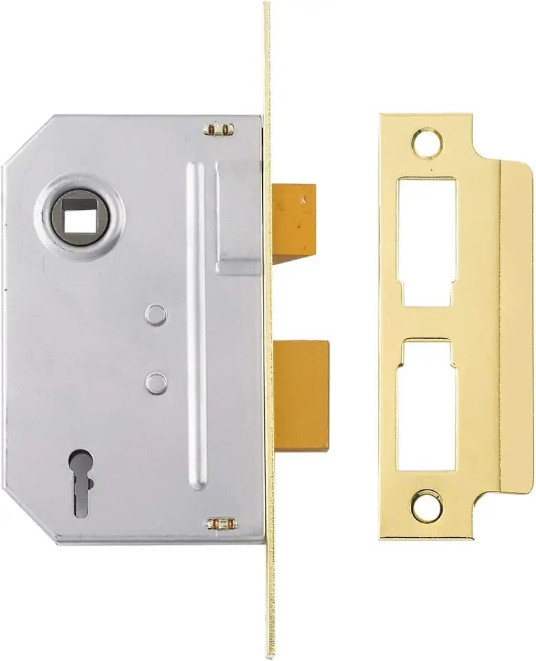 Yale Locks PM246PB25 Einsteckschloss mit 2 Hebeln, 67 mm, poliertes Messing-Finish