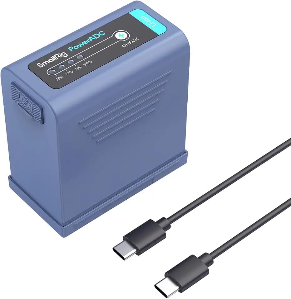 SMALLRIG Battery Akku für Sony NP-F970 10500mAh Ersatzakku für Sony NP-F970 F960 F950 F930 F550 F570 F750, USB-C schnell aufladbarer Kamera-Akku für Monitore, LED-Videoleuchten, Camcorder - 4267