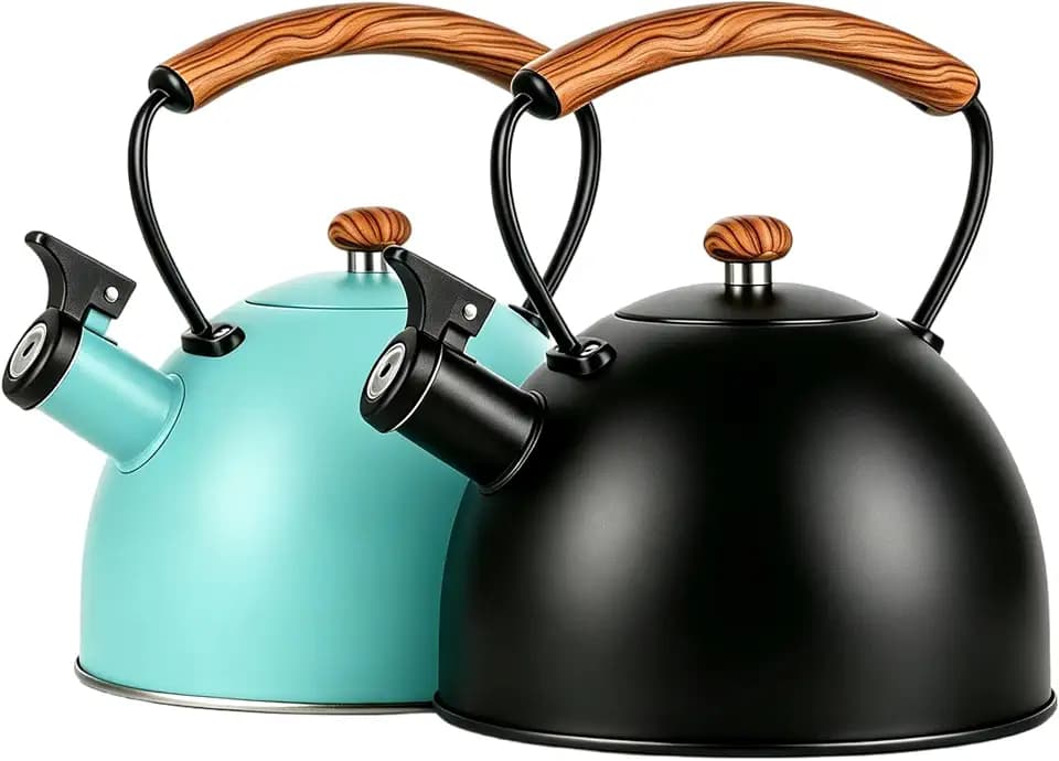 101oz/3.2 Quart Tea Kettle Stovetop, Black or Teal