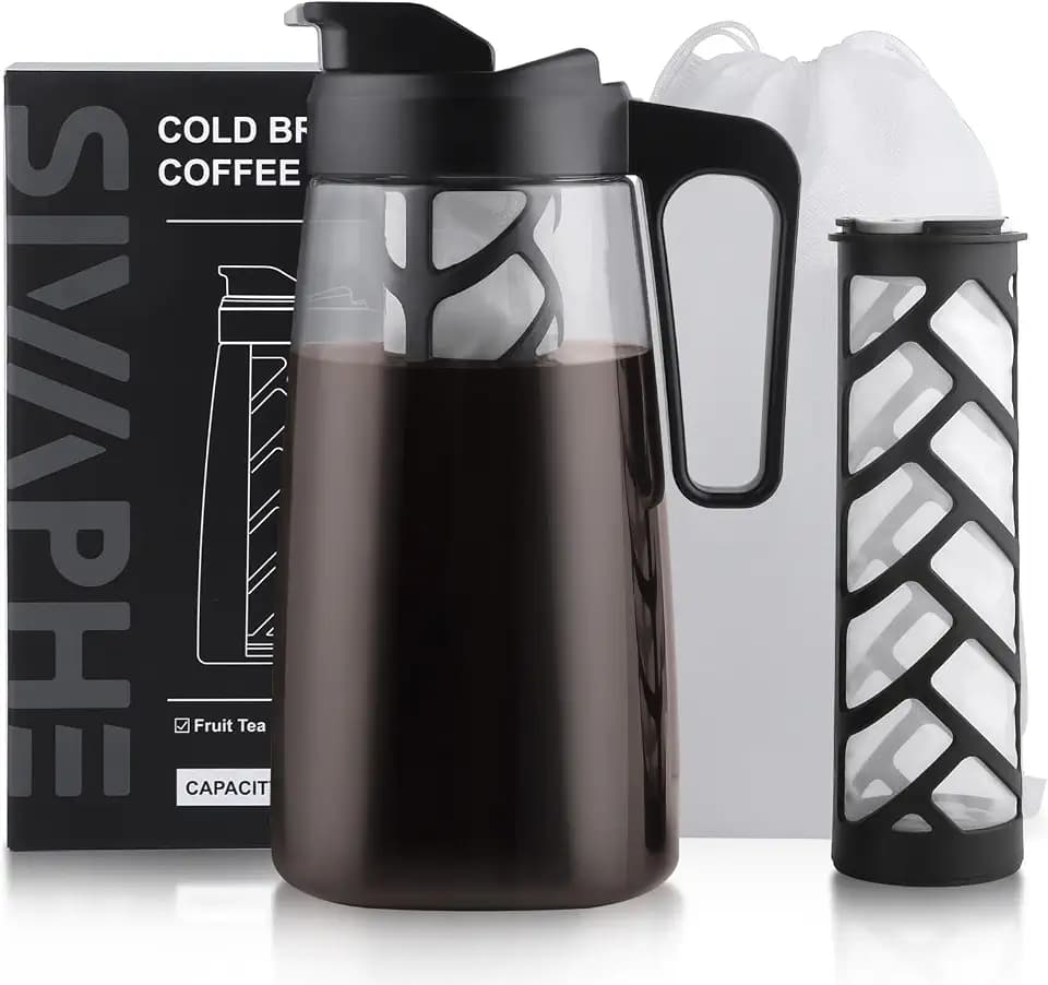 Sivaphe Cold Brew Coffee Maker Der filter kann wiederverwendet werden,BPA Free Tritan,2L