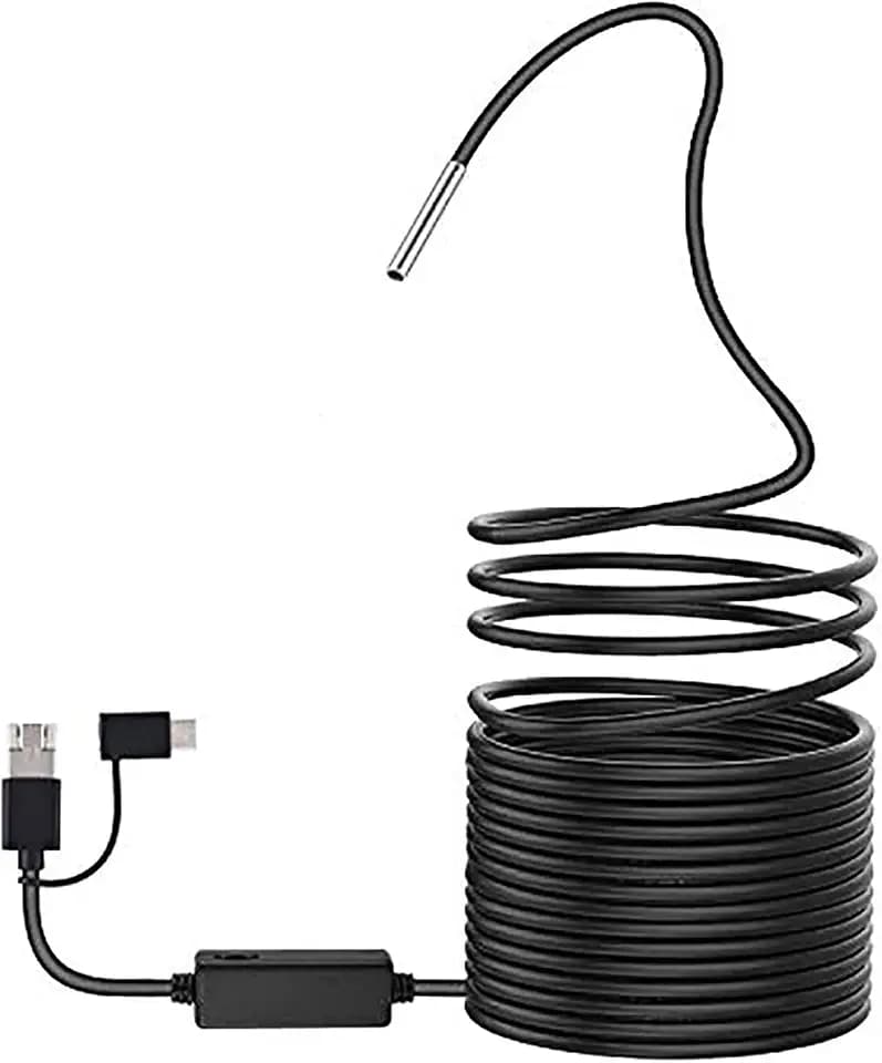 USB 2.0 Endoskop,Akozon 3 in 1 Endoskop Inspektions Kamera-5.5mm-20 Meter Schlange USB-720p Megapixel HD-IP67 wasserdichte Snake Kamera-6 verstellbaren Led Licht-für Smart Android,Tab