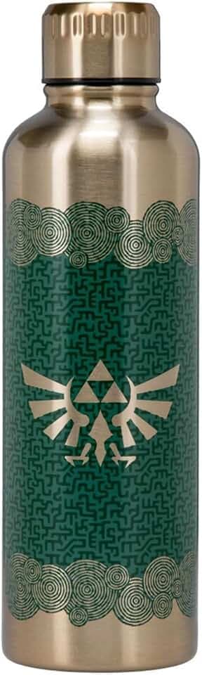Paladone Tears of the Kingdom Offiziell lizenzierte Zelda-Metall-Wasserflasche, Gamer-Fan-Dekor und Geschenk, Gaming-Schreibtisch-Accessoire für alle Altersgruppen, Sammler-Trinkgeschirr