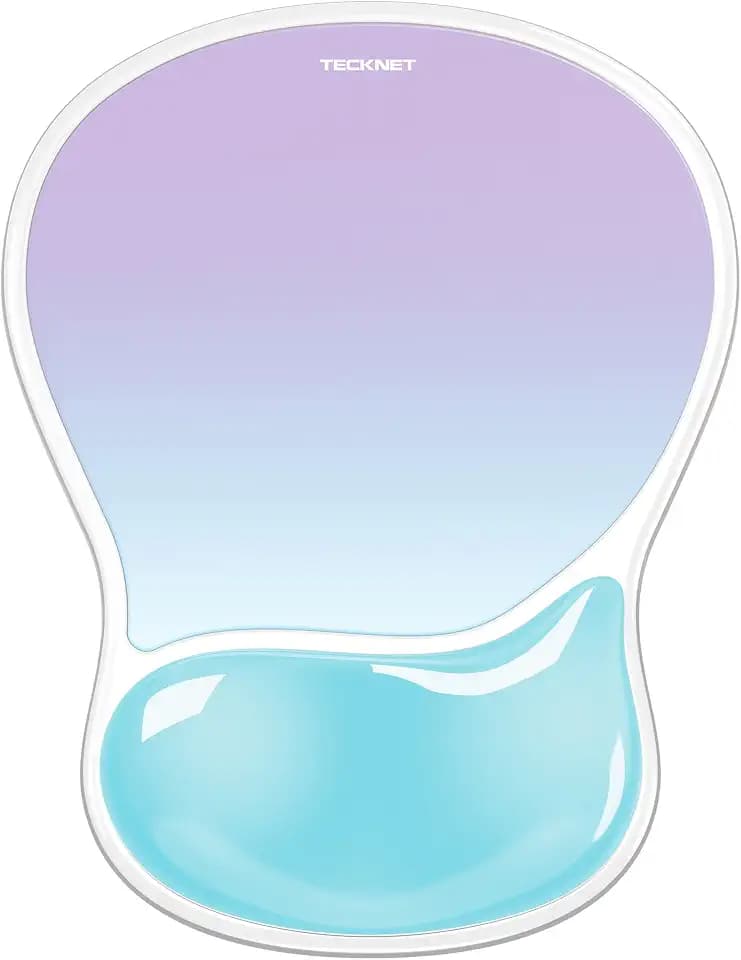 TECKNET Mauspad mit Gel-Handgelenkauflage, Wasserdicht, Lilagrün