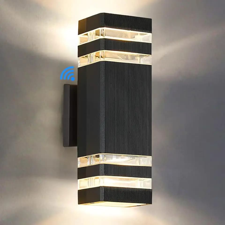 SHIMR Dusk to Dawn Outdoor Wall Lights, Modern Exterior Sconce, ETL Listed