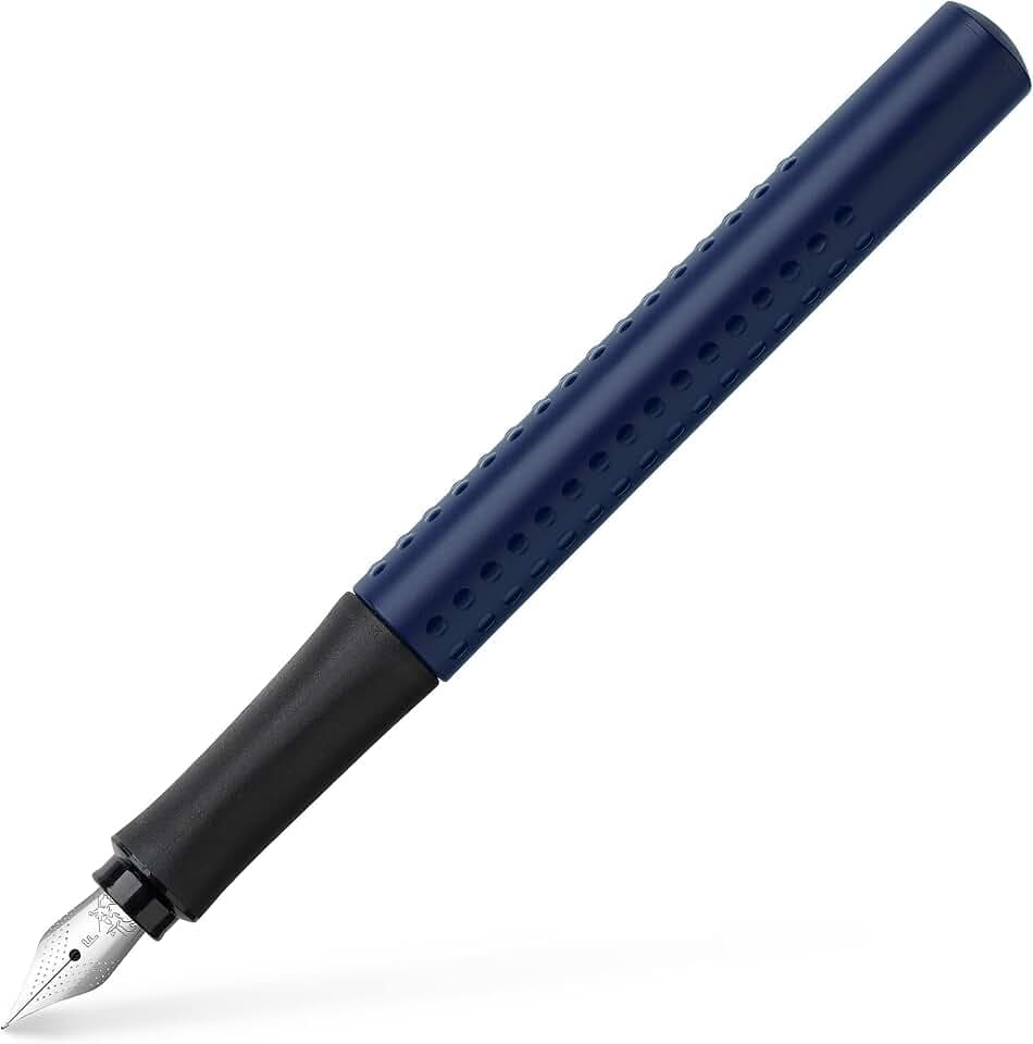 Faber-Castell - Füller GRIP 2011 Feder F klassik blau | Füllfederhalter mit ergonomische Griffzone und Edelstahlfeder für besonders weiches Schreiben