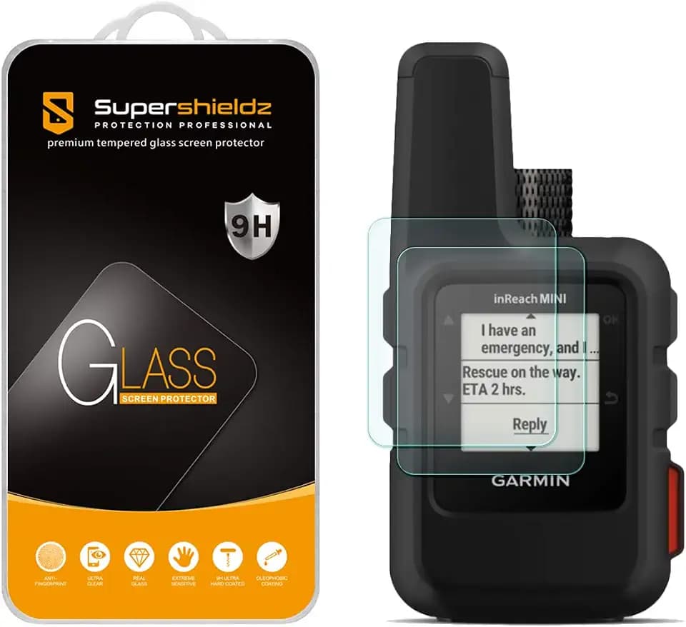 Supershieldz (2 Pack) Designed for Garmin inReach Mini 2 / inReach Mini Tempered Glass Screen Protector, Anti Scratch, Bubble Free
