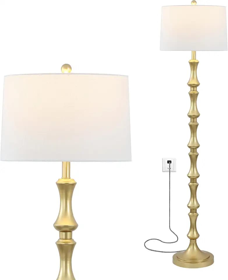 JONATHAN Y Jaxon Floor Lamp Traditional Glam Metal 62.5", Gold Painting