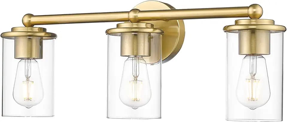 Z-Lite 742-3V-LG Thayer Vanity, 3-Light 180 Total Watts, Luxe Gold