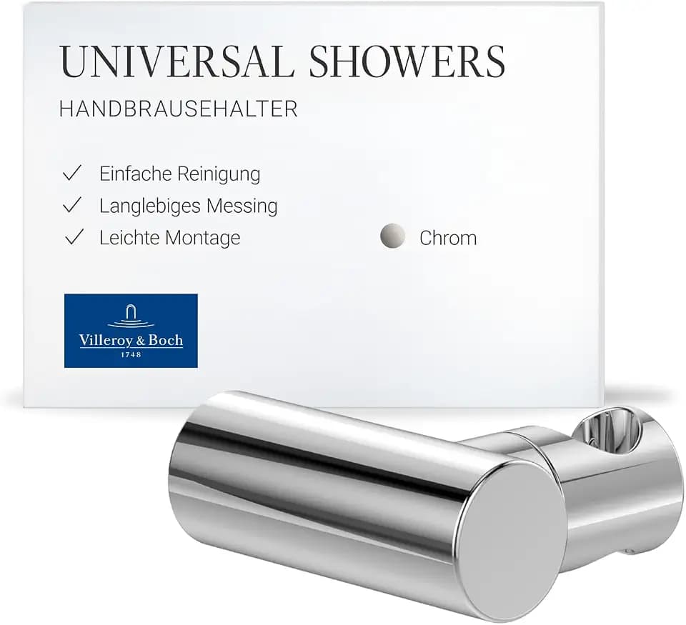 Villeroy & Boch Universal Showers Handbrausehalter, rund – Chrom