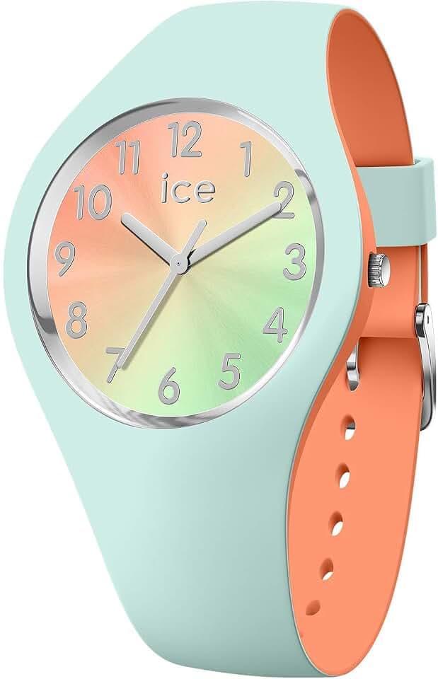 Ice-Watch - ICE duo chic Aqua coral - Grüne Damenuhr mit Silikonarmband - 016981 (Small)
