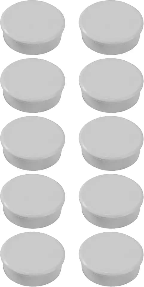 Dahle 95538 Magnete (Durchmesser 38 mm), mit einer hohen Haftkraft von 25N, 10 Stück, grau