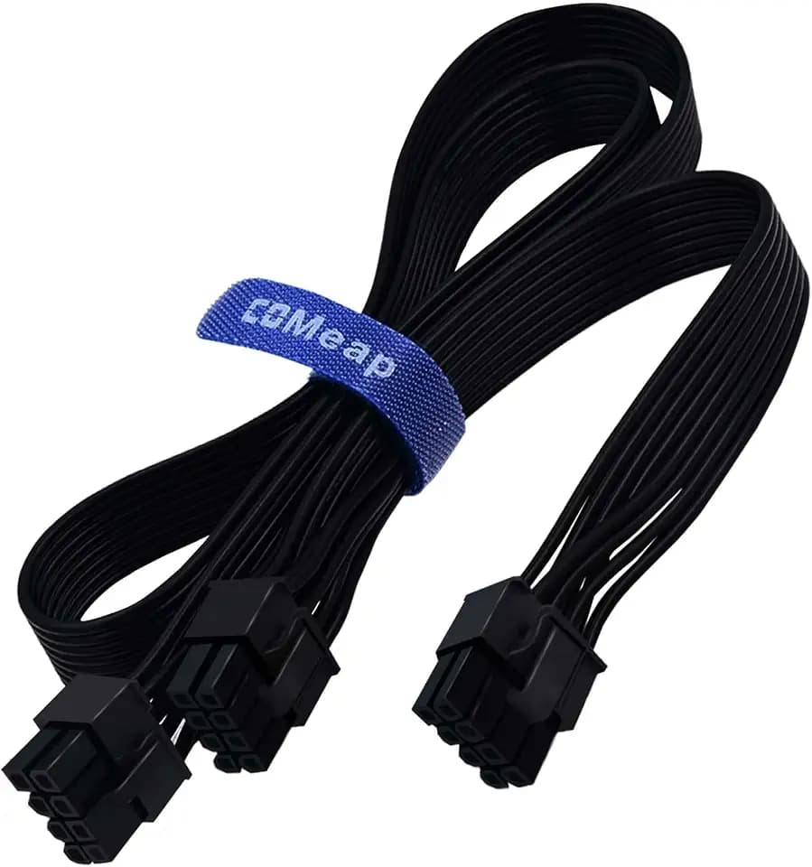 COMeap PCIE Cable for EVGA, PCIe 8 Pin Male to Dual PCIe 8 Pin (6+2) Male GPU Power Cable for EVGA Power Supply 25-inch(63cm) Black