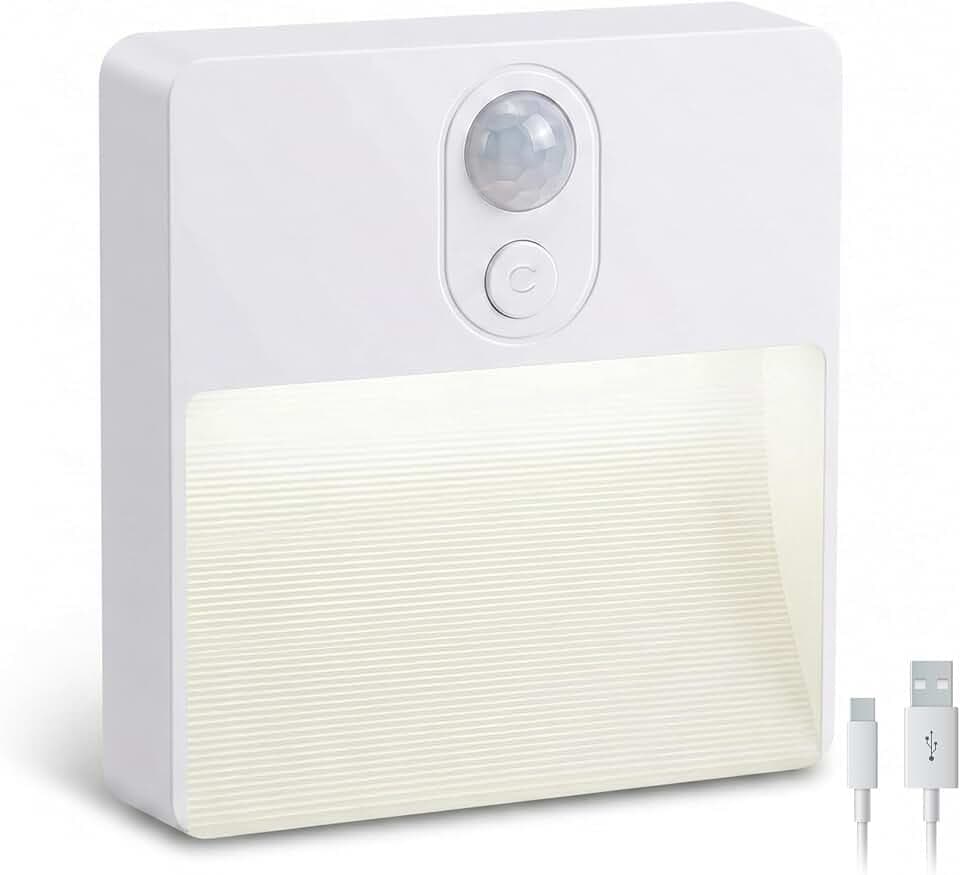 iHome Magnetic Rechargeable Auto Sensing Night Light, Motion Sensor, Cordless (Multi Color)