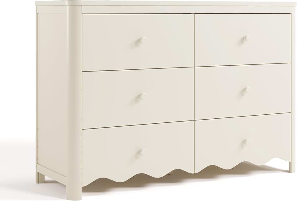 Storkcraft Casablanca 6 Drawer Dresser, Frosted Oat