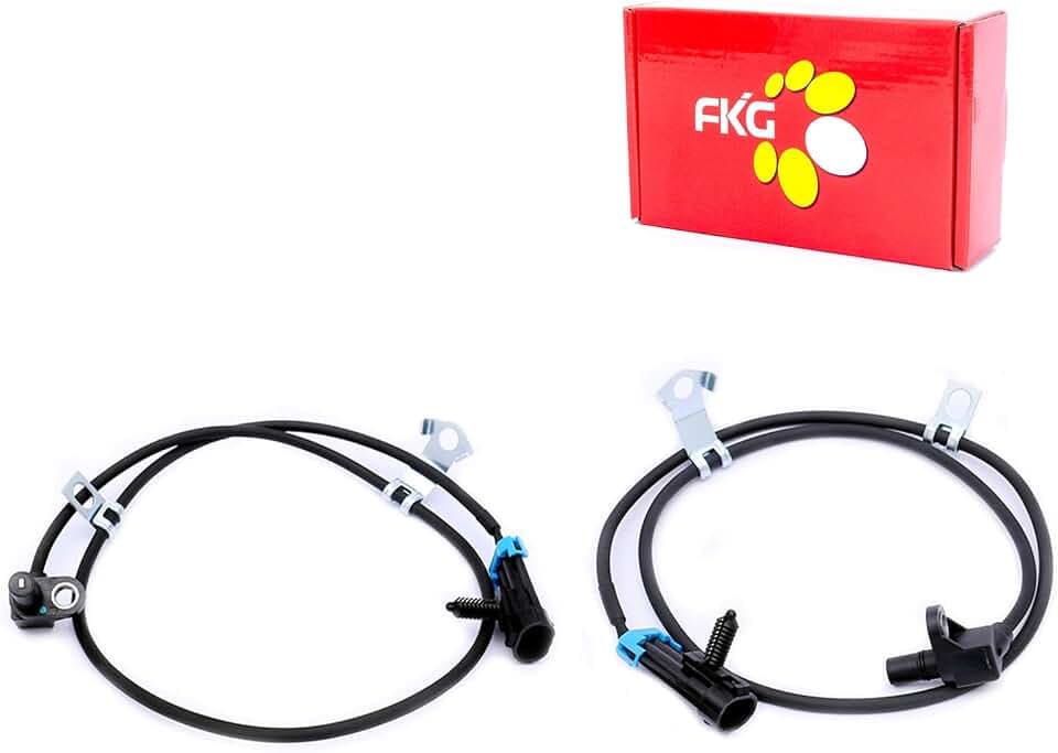 FKG ABS Wheel Speed Sensor Front Left and Right ALS1331 ALS1333 For 1995-2000 Chevy Tahoe GMC Yukon, 1995-2002 Chevy Astro GMC Safari, 1995-1999 Chevy GMC K1500 Pickup, Set of 2