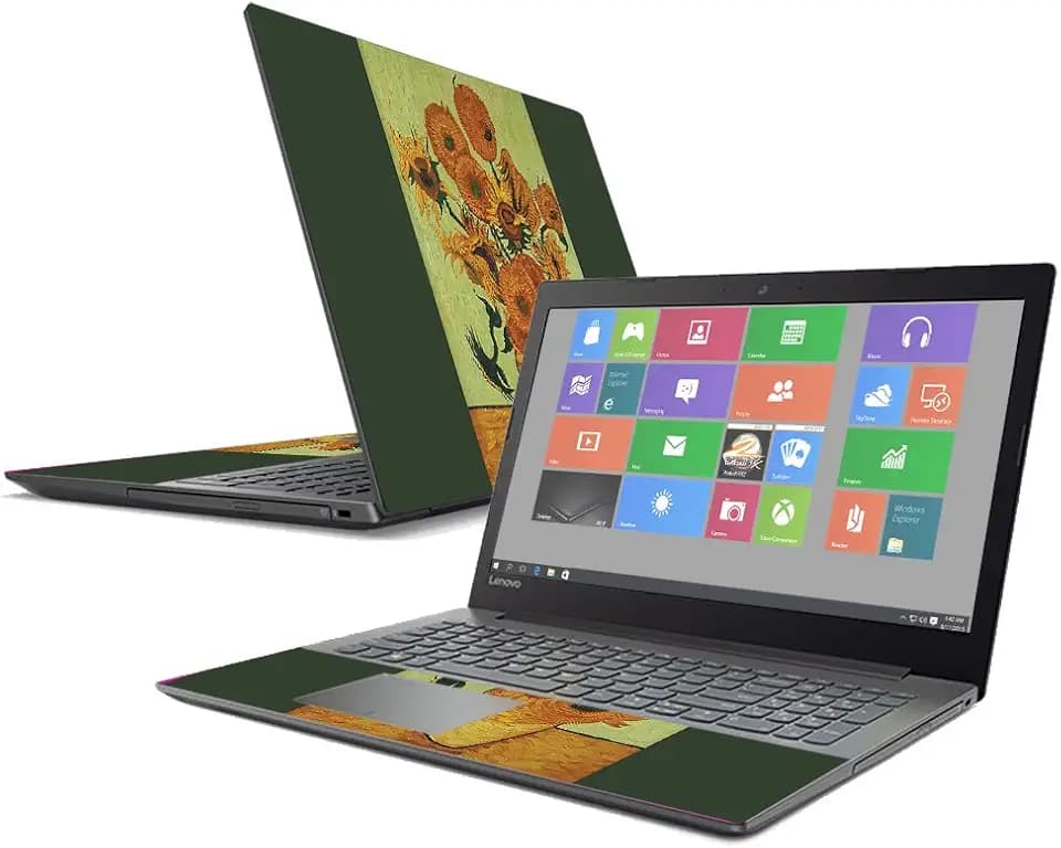 MightySkins Skin Compatible with Lenovo IdeaPad 320 15" (2017) - Van Gogh Sunflowers | Protective, Durable, and Unique Vinyl wrap Cover | Easy to Apply, Remove, and Change Styles | Made in The USA
