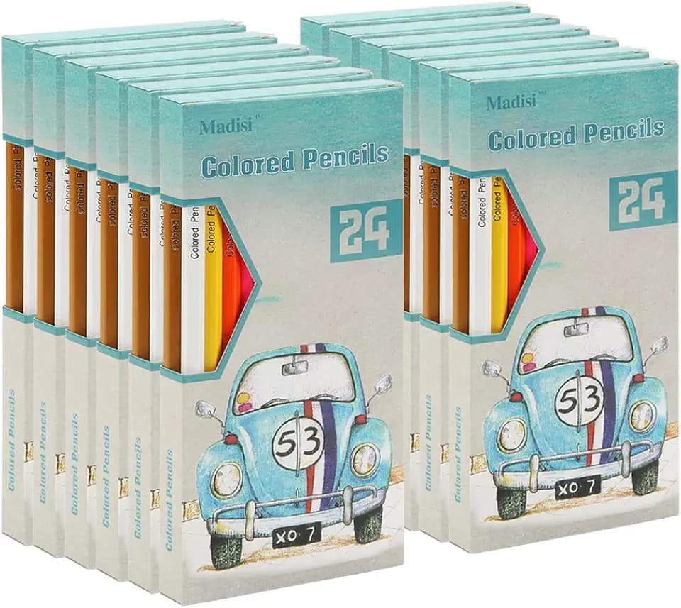 Madisi Colored Pencils Bulk, 12 Packs of 24-Count, 288 Pack