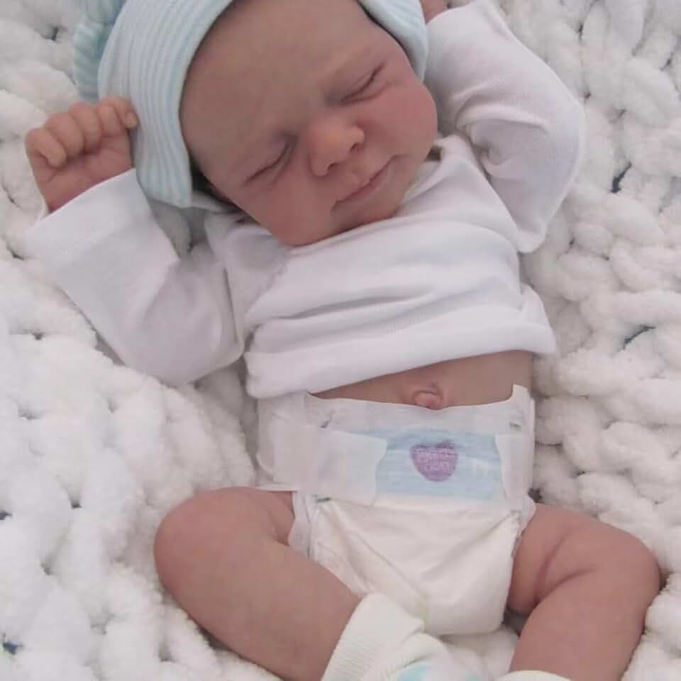 Zero Pam Reborn Baby Dolls Vinyl Full Body Girl with Rooted Hair, 18 Inch Real Looking Newborn Baby Doll that Look Real, Lifelike Preemie Babys Dolls for Girls Toys with Accessories