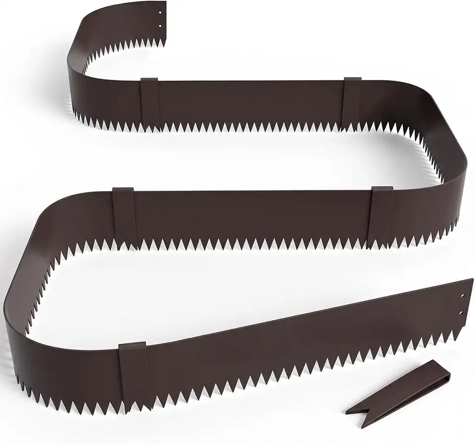 20ft. 40" L × 8" H Metal Landscape Edging, 6 Pack Garden Border