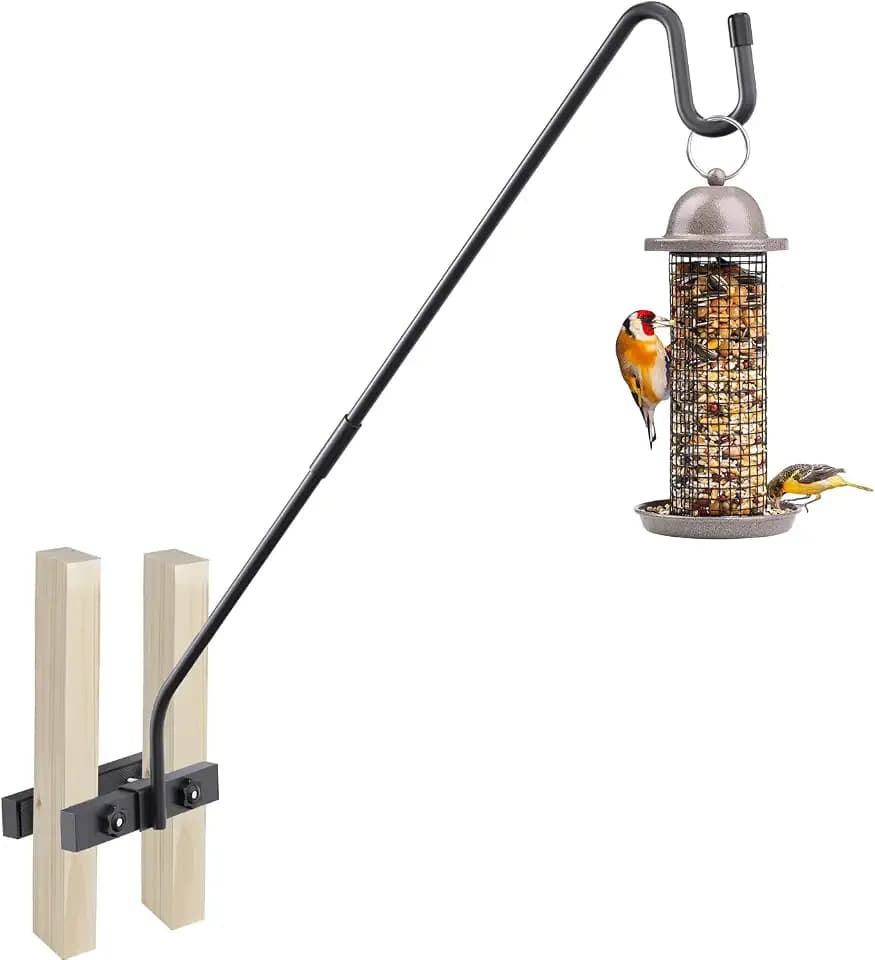 Deck Hook Railing Mount,Heavy Duty Metal Plant Hanger 360°Rotating