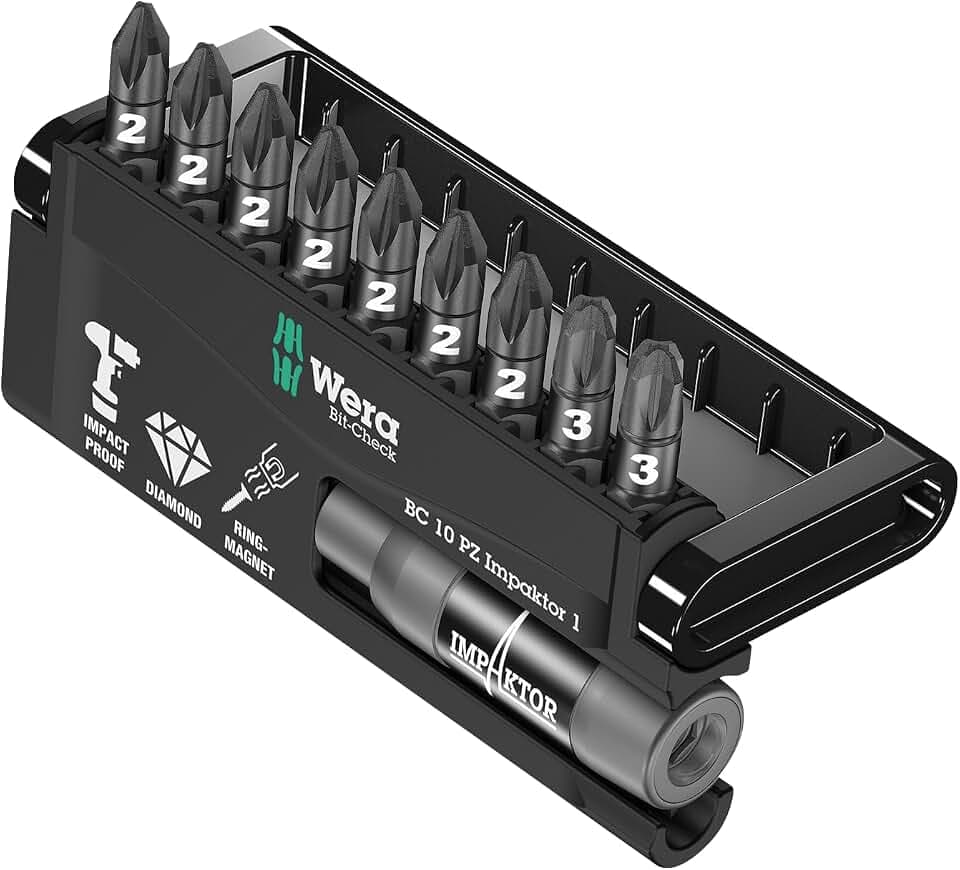 Wera Bit-Sortiment, Bit-Check 10 PZ Impaktor 1, 10-teilig, 05057684001