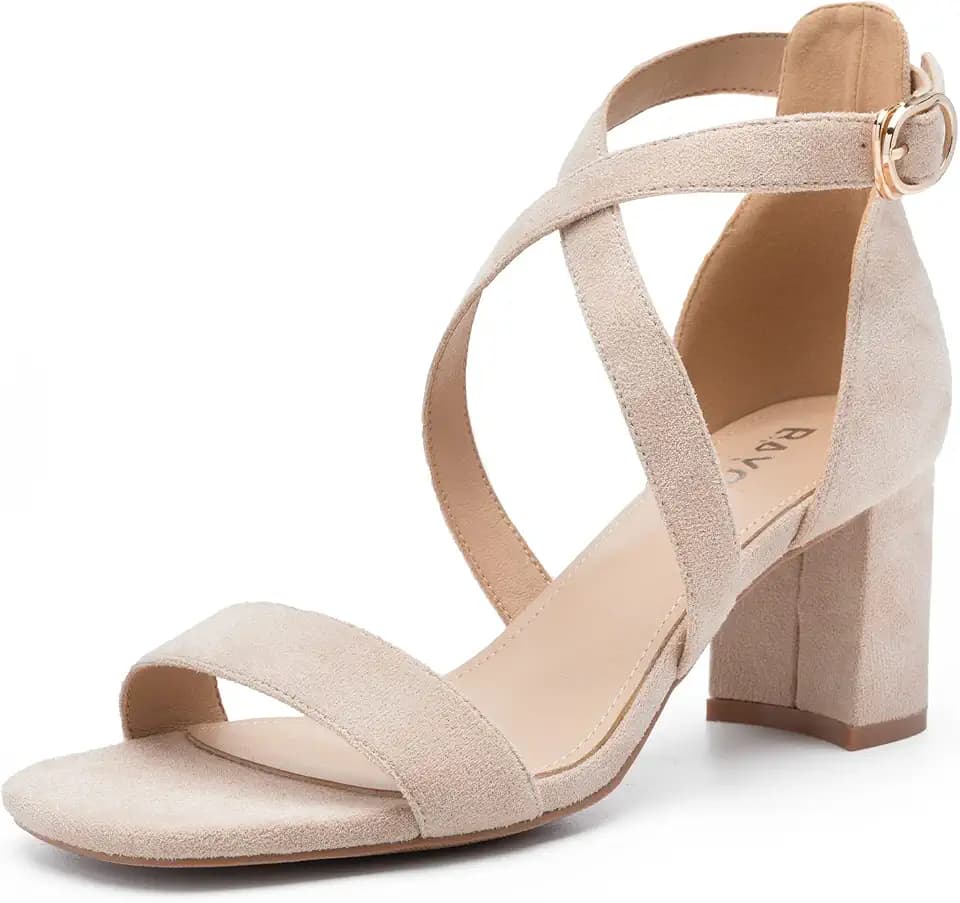 Black Heels for Women Closed Toe - Ankle Strap Chunky Low Heels Dress Shoes for Women 2 Inch Strappy Wedding Heels for Prom Party Bridal Pump Shoes