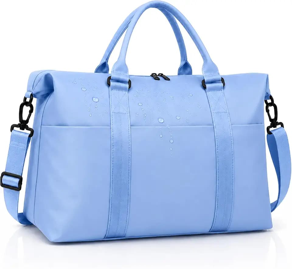 Travel Duffle Bag for Women, Carry On Weekender Tote with Trolley Sleeve