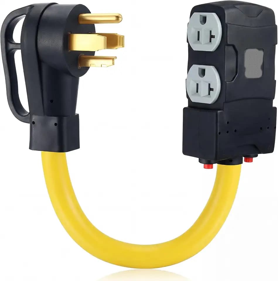 Kanayu NEMA 14-30P to 4X 5-20R/ 5-15R Dryer Distribution Adapter, 1.8 FT