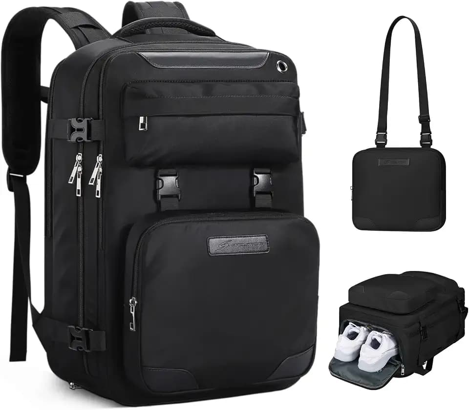 Maelstrom Travel Backpack for Men Women, 17.3" Laptop with Shoe Compartment