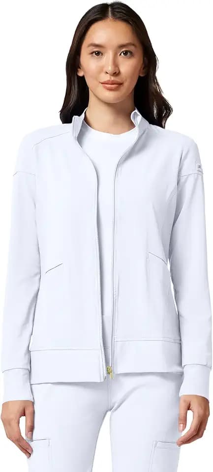 Cherokee iFlex Scrub Jacket for Women 2 Pocket Zip Front